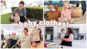 shopping for baby clothes + cook with me!