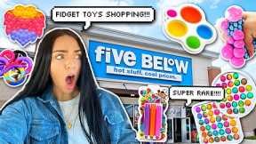 Fidget Toy Shopping at Five Below🤑💰🌈 + Store Bought Slime Shopping!🤑(NO BUDGET)