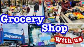 Let’s do grocery shopping with us || Grocery haul in store first time ever 🙌|| Detailed vlog