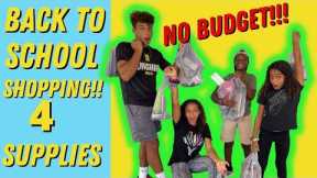 NO BUDGET! Back to School Supplies SHOPPING HAUL for our BIG FAMILY!