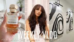 WEEKLY VLOG | All White Party + New Clip Ins + Home Decor + PR Unboxing & More