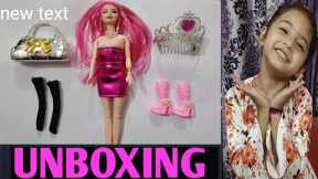 My New Elegant Doll Set Unboxing || My New Doll In Pink Dress With Pink Hair @Learn With Hetanshi