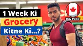 1 Hafte Ki Grocery Kitne Ki? | Grocery Shopping Vlog | Walmart | International Student in Canada