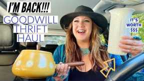 I'M BACK!!! GETTING BACK TO GOODWILL! | Thrift With Me | Goodwill Haul | It's Good To Be Home!