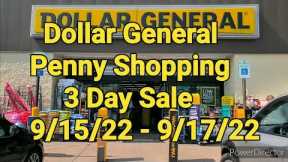 Dollar General Penny Shopping 3 Day Sale 9/15/22 - 9/17/22  #dollargeneral