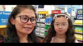 School Supplies shopping at Walmart