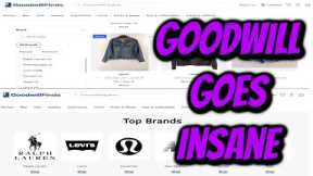 Goodwill is LOSING THEIR MINDS. Launches Goodwill Finds Online
