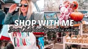 COME SHOP WITH ME| SAM'S CLUB HAUL| TARGET| PUMPKIN CARVING| Tres Chic Mama