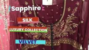 Sapphire winter luxury silk embroidred pret collection 2022 |sapphire new arrival