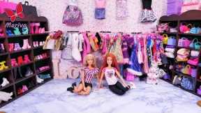 Barbie Faily #6 * A HUGE BARBIE WARDROBE 🎀 COLLECTION OF SHOES, CLOTHES BAGS * Story kids dolls