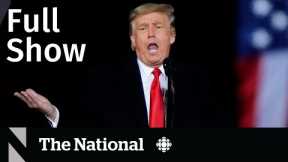 CBC News: The National | Trump subpoena, Calls to ban SKS rifle, Grocery store prices