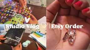 Studio Vlog ♡ | Packing Etsy Order | Lofi Music