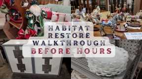 Habitat ReStore ~BEFORE HOURS~ Walkthrough / Modern & Vintage Furniture & MORE! #shopping #christmas