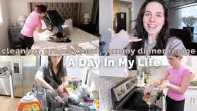 having side effects, weekly grocery haul, enchilada dinner recipe, & clean with me | mom lifestyle