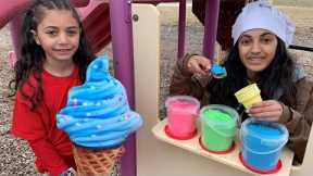 Hadil Pretend Play Selling SAND Ice Cream Toy Shop