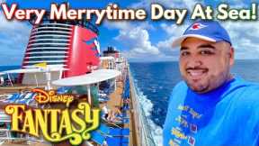 MAX CAPACITY Disney Cruise Day At Sea! Disney Fantasy Very Merrytime Western Caribbean Cruise 2022!
