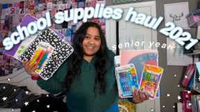 back to school supplies shopping haul 2021: senior year