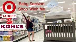 Shopping for Baby at Target & Kohls! Baby Section Shop With Me + Postpartum Needs!