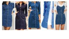 Denim Winter Fashionable Dresses//Stylish Denim Skater Dresses//Denim A Line Dresses Design