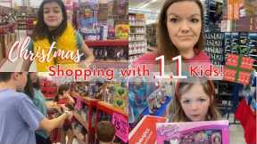 Christmas Shopping with 11 Kids & FILL IN GROCERY HAUL || Large Family Vlog