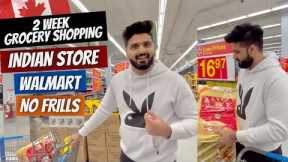 Two Week Cheap Grocery Shopping in Canada | Indian Store, Walmart, No Frills | Total Expenses