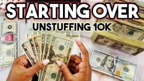 STARTING OVER! UNSTUFFING 10K TO START OFF 2023! LARGE CASH UNSTUFFING! HOW MUCH DID I SAVE 2022?