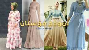 Arabic women fustan model dresses / online shopping / available wears / modest Arabic western dress