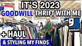 ONLY $3.99?! THRIFT WITH ME IN GOODWILL * THRIFTING IN 2023 ** THRIFT HAUL & STYLING THRIFTED DECOR