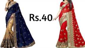 Buy Latest Party Wear Saree Rs.40 / Saree Online Shopping / Saree In Cheap Rate