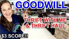 $3 SCORE! GOODWILL THRIFT WITH ME AND THRIFT HAUL * THRIFTING HOME DECOR AND STYLING IT!
