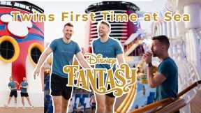 Twins First Time at Sea on the Disney Fantasy