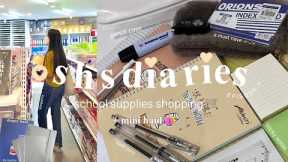 shs diaries ♡ | 📚school supplies shopping + haul🛍 | Philippines