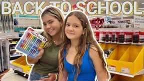 BACK TO SCHOOL SUPPLIES SHOPPING AT TARGET /CLOTHES HAUL | SISTER FOREVER