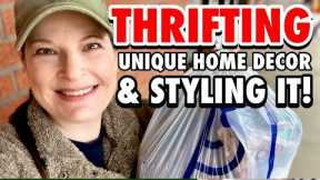 HOME DECOR THRIFTING AT GOODWILL AND STYLING IT! So many thrifted pieces!