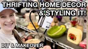 THRIFTING HOME DECOR AT GOODWILL & STYLING IT * COUNTRY KITCHEN DECORATING WITH THRIFT STORE FINDS!
