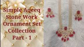 Simple Aqeeq Stone Work Ornaments Set Collection || Part - 1 || Style & Fashion with PC