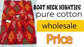 Pure Cotton boat neck nighties | #onlineshopping #nighty #coimbatore