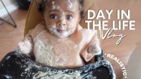 REALISTIC DAY WITH A 1 YEAR OLD | cooking + getting ready + shopping +  learning swahili