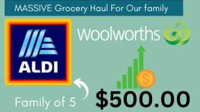 EXPENSIVE MASSIVE GROCERY HAUL ALDI and WOOLWORTHS