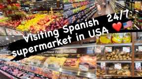 Visiting Spanish 24/7 supermarket in USA 🇺🇸  #supermarket #spanish #shopping