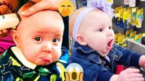 Try Not To Laugh: Baby Reaction When Go Shopping First Time🤣| funny baby trend