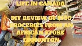 $100 GROCERY SHOPPING FROM AN AFRICAN STORE | CANADA LIVING