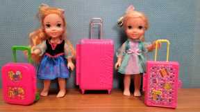 Luggage shopping ! Elsa & Anna toddlers are packing #suitcase #bags