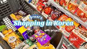 shopping in korea vlog 🇰🇷 groceries food haul with prices 🛒 cooking & snacks unboxing