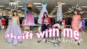 THRIFT WITH ME // thrifting VS. shopping online for *PROM* dresses  + GIVEAWAY!!!
