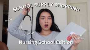School supply shopping at Walmart, Target, Amazon** school supply haul for nursing school