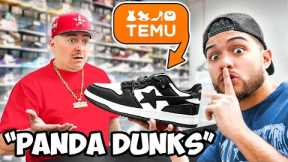 Selling Fake Panda Dunks From Temu To Sneaker Stores!