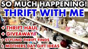 SO MUCH HAPPENING! Goodwill Thrifting and a Styled Thrift  Haul + MOTHERS DAY Thrifted gift ideas