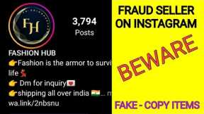 Fashion Hub - Fraud Seller on Instagram - Beware