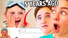 REACTING TO OUR *emotional* VIDEO - 4 KIDS NEVER SLEPT IN BEDS w/Norris Nuts